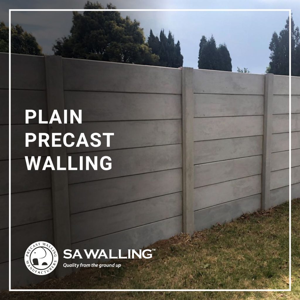 Plain precast walling