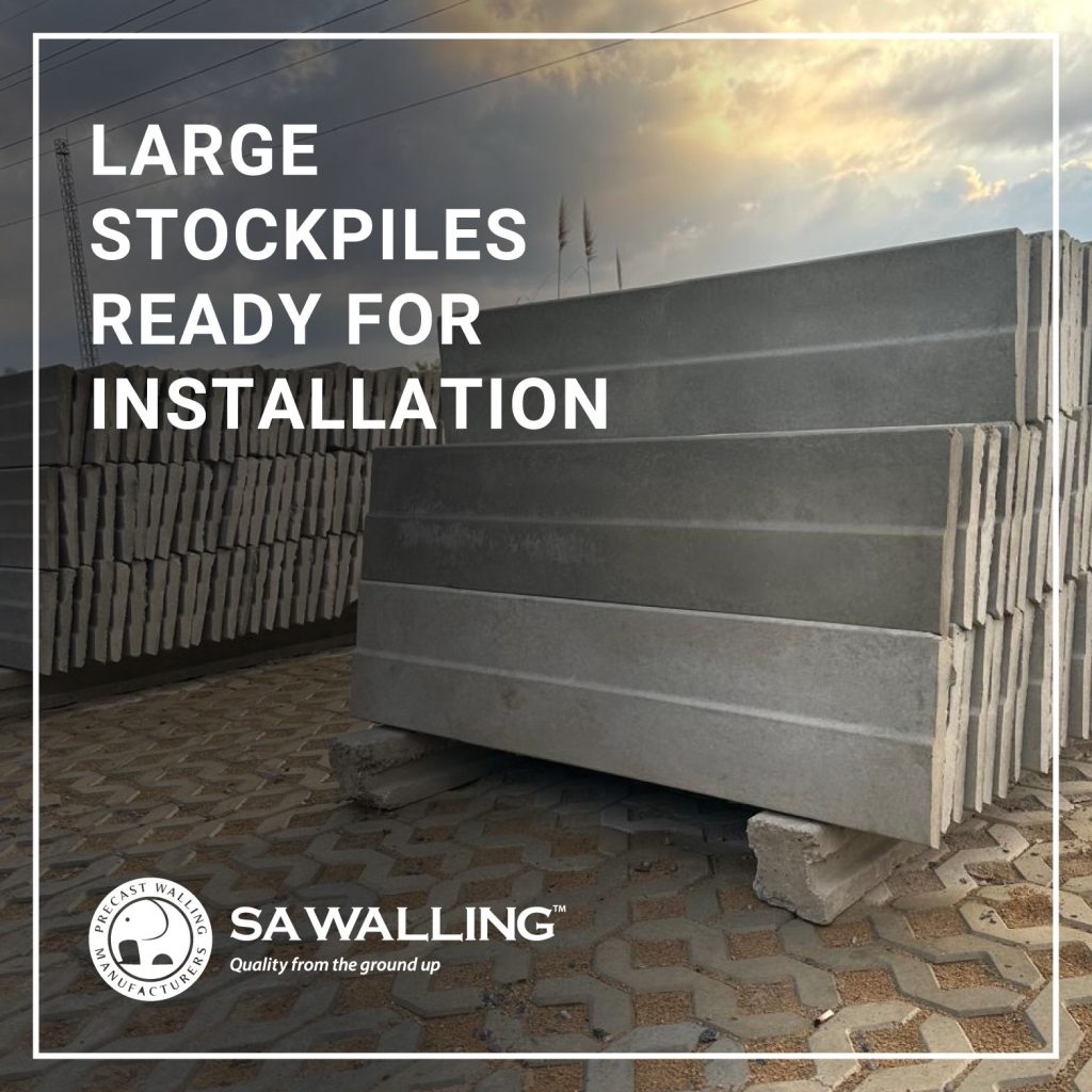 precast walling stockpile