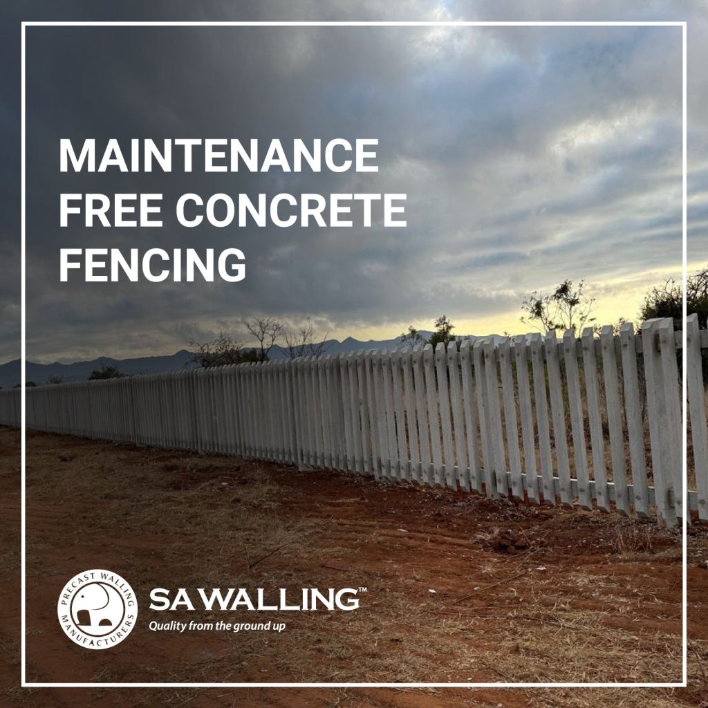 Maintenance free concrete palisade