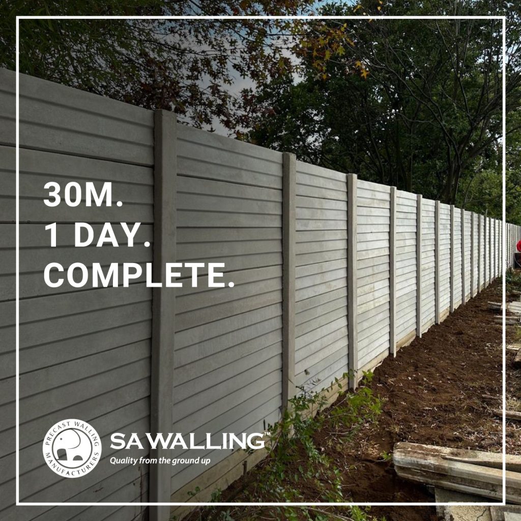 2.4m high precast walling